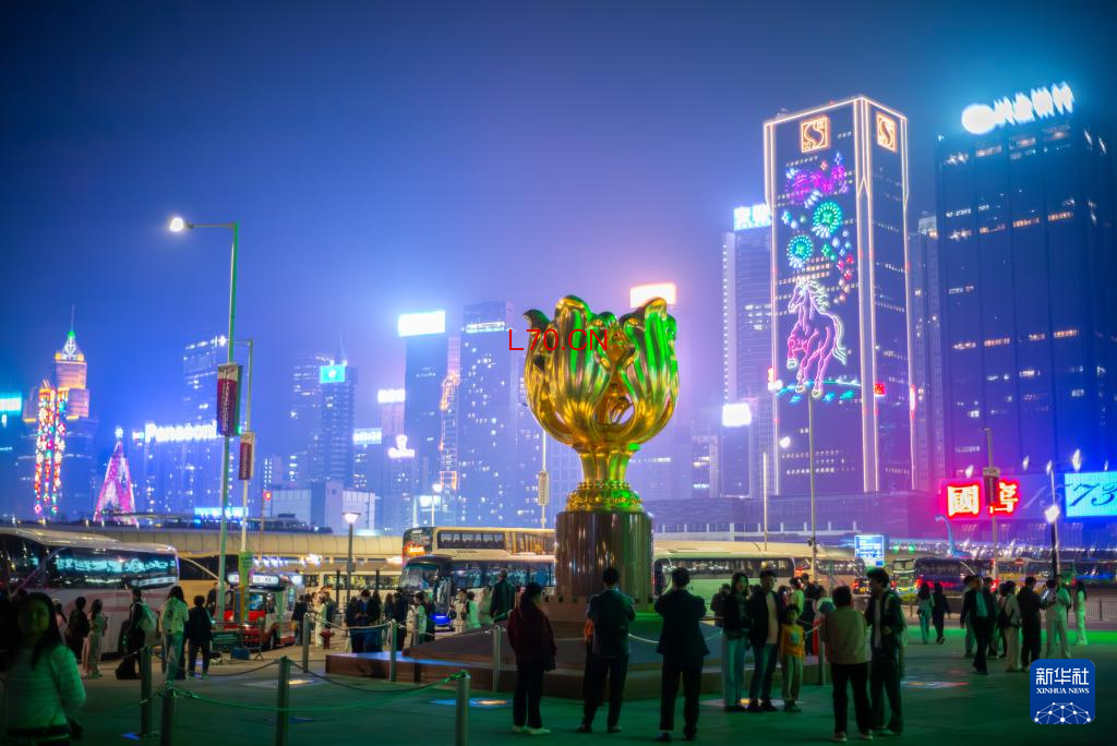 2月20日综合金融资讯门户网站，游客在香港金紫荆广场游玩。新华社记者 朱炜 摄