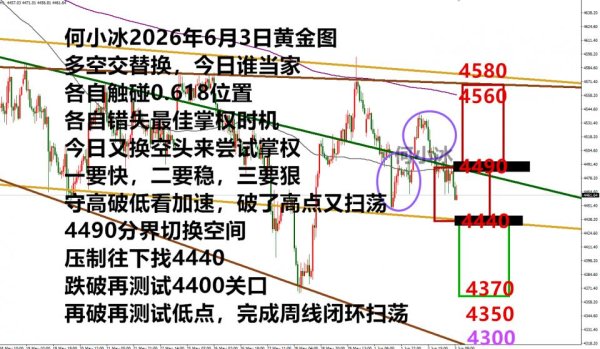 何小冰：金，要自己争气呀！今日是向下的最佳时机