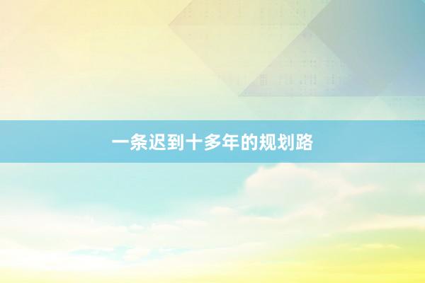 一条迟到十多年的规划路