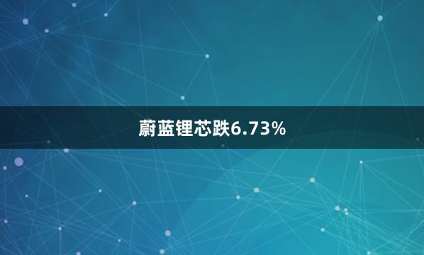 蔚蓝锂芯跌6.73%