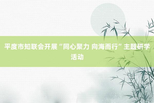 平度市知联会开展“同心聚力 向海而行”主题研学活动