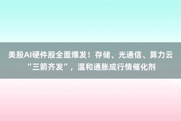美股AI硬件股全面爆发！存储、光通信、算力云“三箭齐发”，温和通胀成行情催化剂