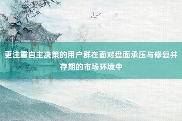 更注重自主决策的用户群在面对盘面承压与修复并存期的市场环境中