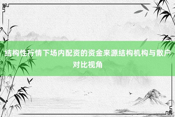 结构性行情下场内配资的资金来源结构机构与散户对比视角