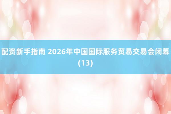 配资新手指南 2026年中国国际服务贸易交易会闭幕(13)