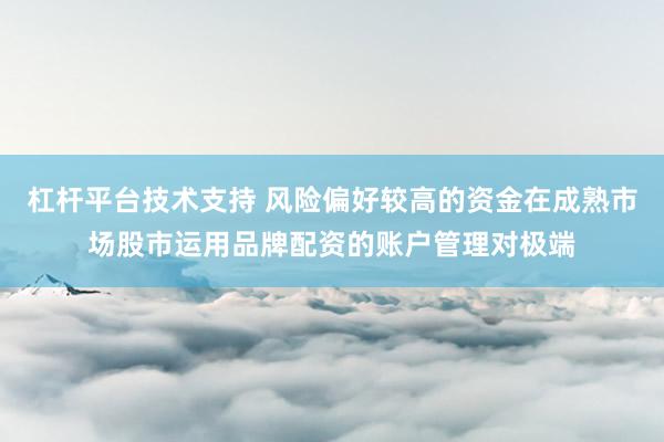 杠杆平台技术支持 风险偏好较高的资金在成熟市场股市运用品牌配资的账户管理对极端
