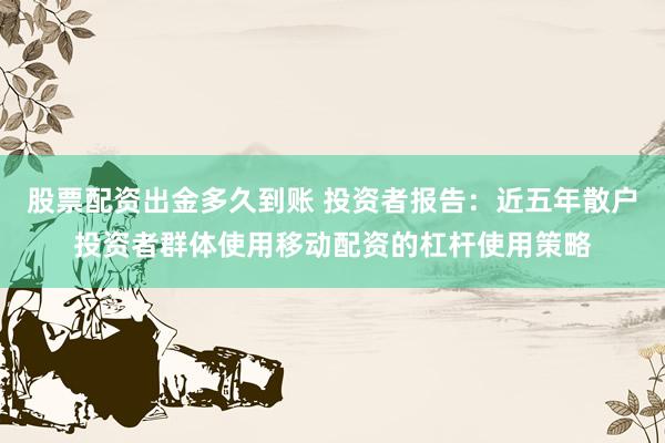股票配资出金多久到账 投资者报告：近五年散户投资者群体使用移动配资的杠杆使用策略