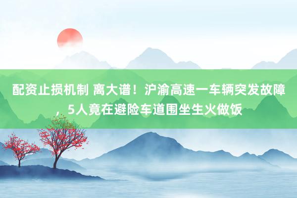 配资止损机制 离大谱！沪渝高速一车辆突发故障，5人竟在避险车道围坐生火做饭